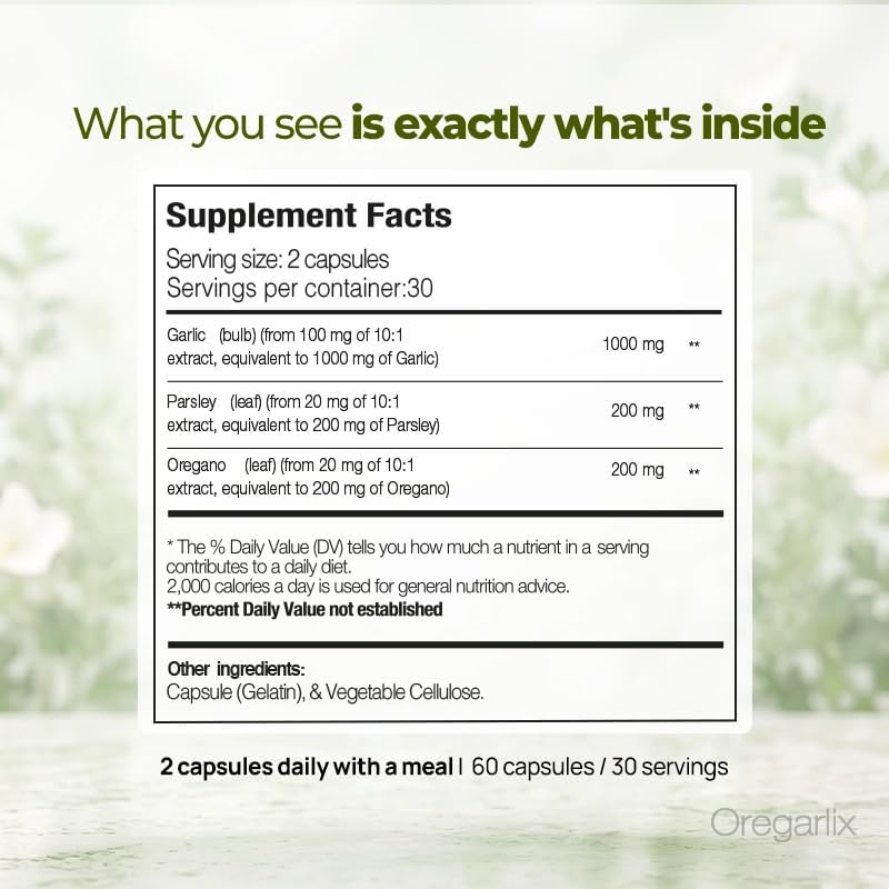Paleolife - Oregarlix - Premium Gut Health Supplement. Microbial Balance with Premium Prebiotics - Help Keep Good Bacteria Healthy & Growing - 100% Natural (1-Pack)