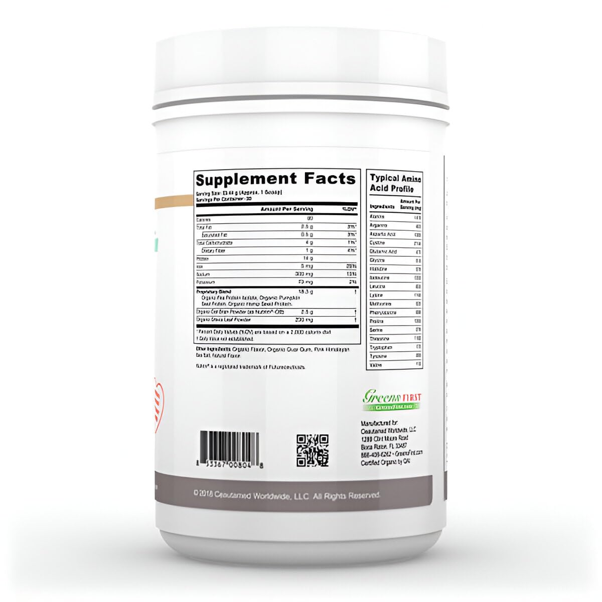 Greens First Dream Protein Plant Based – USDA Organic Dietary Supplement – Vegan