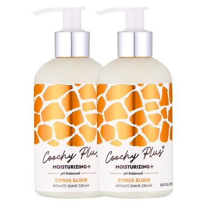 Coochy Intimate Shaving Cream MOISTURIZING Plus CITRUS ELIXIR For Pubic, Bikini Line