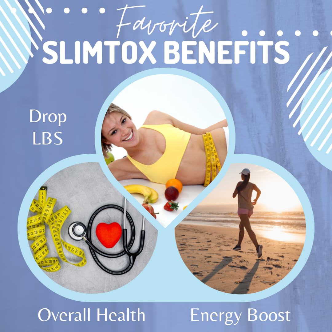 BioImmune Slimtox™ Organic 15 Day Colon Cleanse & Detox for Flat Stomach Less Bloat & LBS w/Probiotics - Constipation Relief - Flushes Toxins, Boosts Energy