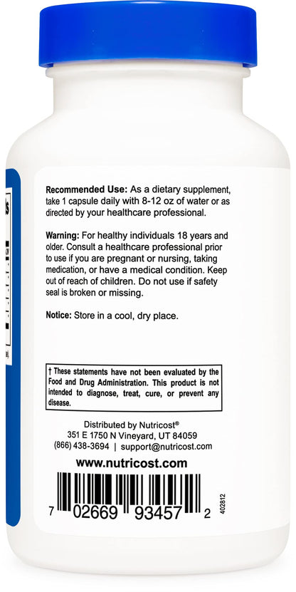 Nutricost Lactase Enzyme Complex 3,000 FCC ALU, 120 Veggie Capsules - Non-GMO