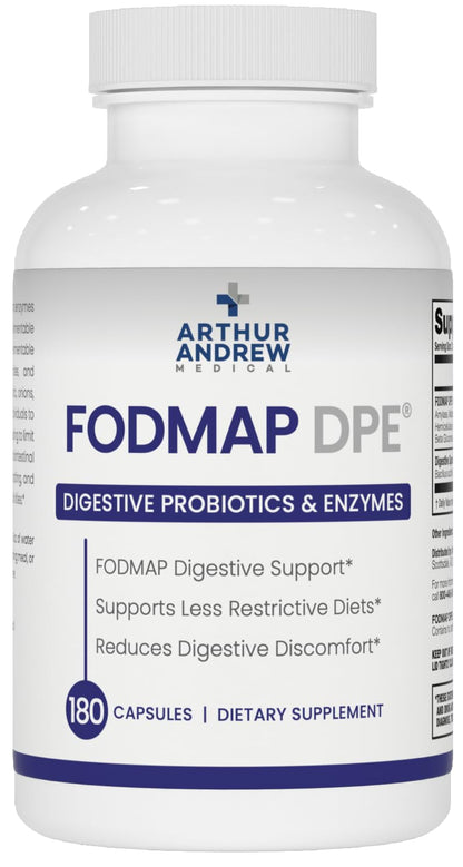 Arthur Andrew Medical, FODMAP DPE, Digestive Enzymes, 60 Capsules | Digestive Enzymes, & Probiotics For FODMAP Intolerance & The Digestion Of Fermentable Foods. Vegan, Non-GMO