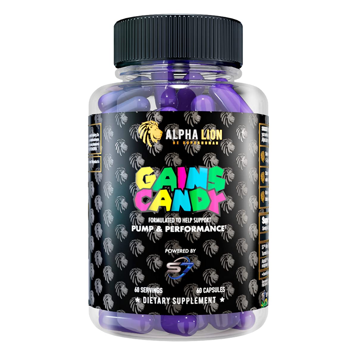 ALPHA LION Gains Candy, Supplement Pills that Support Weight Loss, Appetite Suppressant, Keto-Diet Friendly, Decrease Body Fat, Upgrade Energy & Workout Performance, 60 Capsules (MitoBurn®)