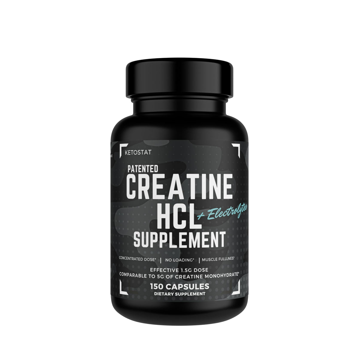 Ketostat Creatine HCL Capsules 50 Serv/1.5G Clinical Dose Creatine Pills Hydrochloride