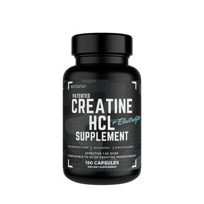 Ketostat Creatine HCL Capsules 50 Serv/1.5G Clinical Dose Creatine Pills Hydrochloride