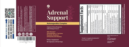 1 Body Adrenal Support Supplement, Shoden Ashwagandha + Cortisol, 60 Caps