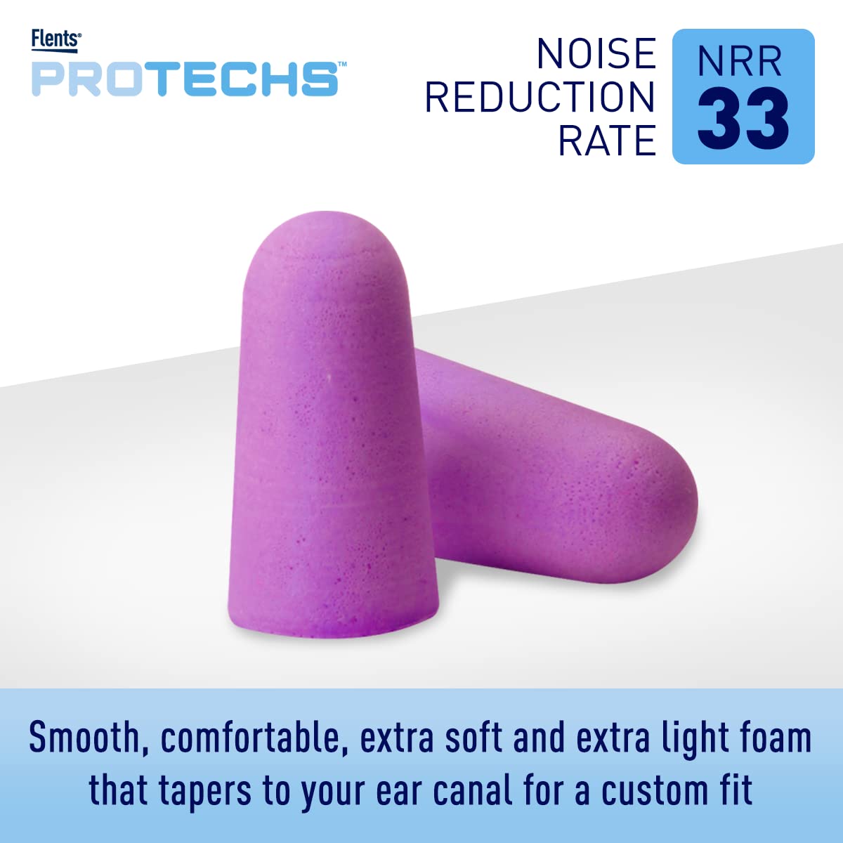 Flents Foam Ear Plugs, 50 Pair for Sleeping, Snoring, Loud Noise, Traveling, Concerts