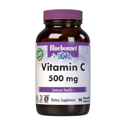 Bluebonnet Nutrition Vitamin C 1000 Mg Vegetable Capsules, Ascorbic Acid, for Immune Skin Health, Vegan, Vegetarian, Non GMO, Gluten, Soy & Milk Free, Kosher, 180 Count