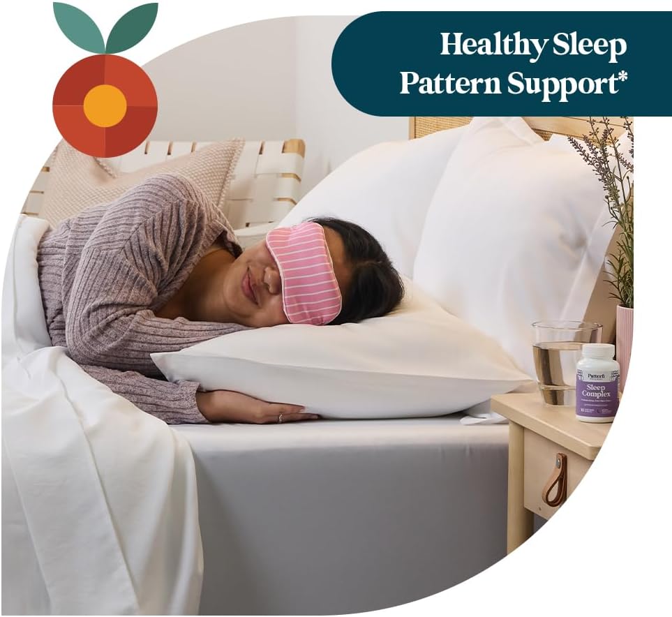 Pattern Wellness Sleep Complex – Supports Relaxation & Healthy Sleep Patterns – with Melatonin, L-Theanine & Magnesium – 30 Vegan Capsules