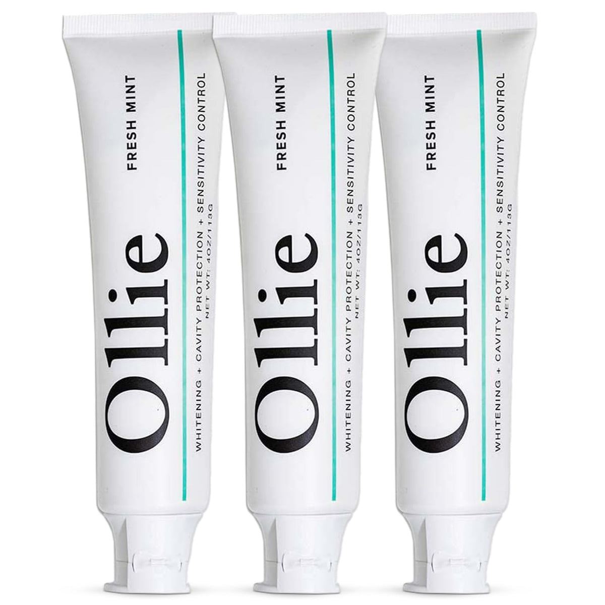 Ollie Toothpaste with Fluoride, 10% Nano Hydroxyapatite, Fresh Mint, 1 Pack