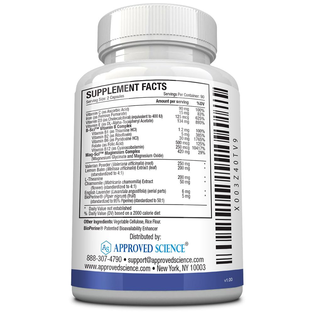 Approved Science Restlex for Restless Legs – Magnesium Glycinate for Calm Legs and Restful Legs – Natural Itching, Crawling, and Tingling in Feet and Legs - Calm, Restful Sleep Support - 1 Month