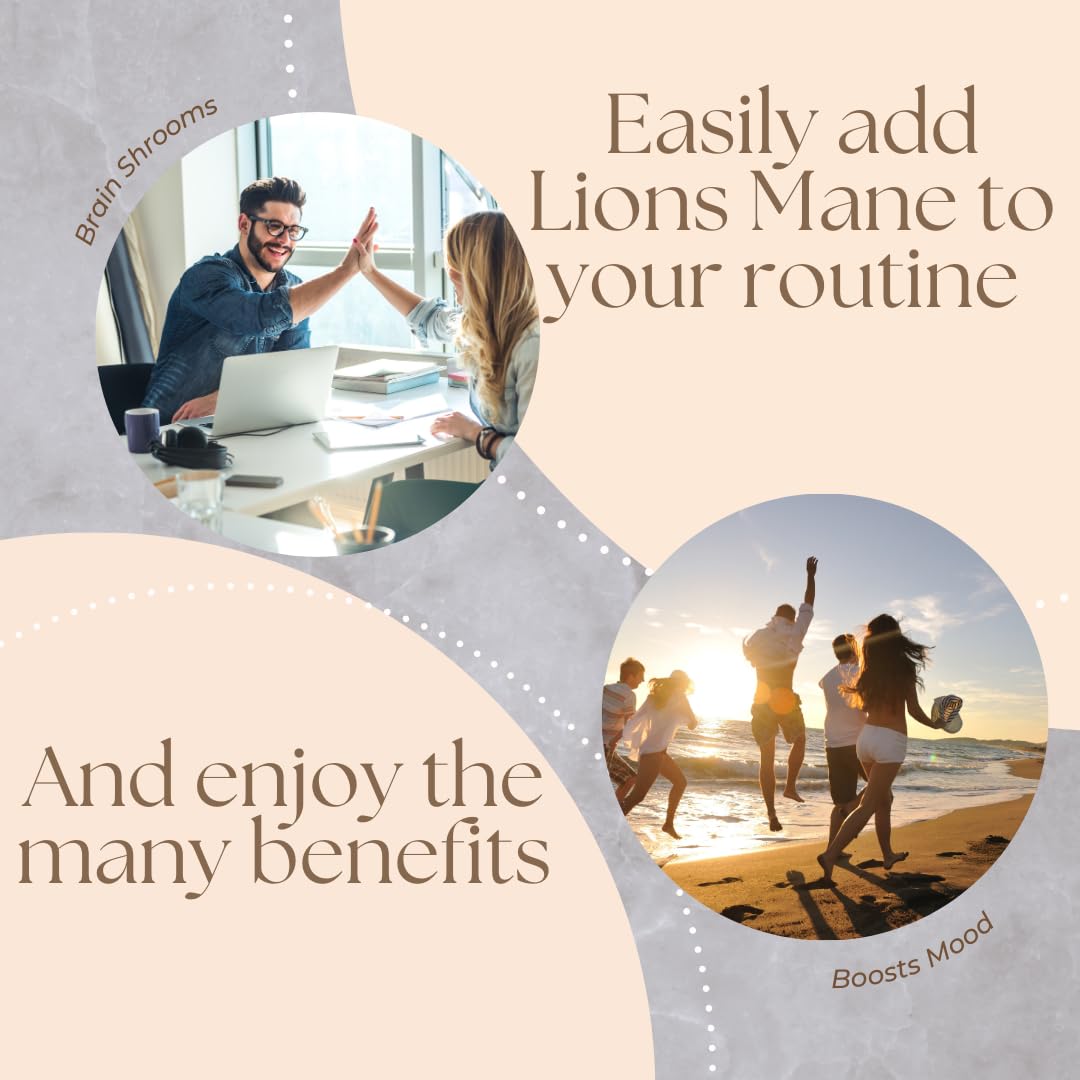 Research Labs Organic Lions Mane Supplement Capsules, 2 Fer 1 Ad - 240 Capsules w/Patent Litropane™ Immune System Booster Nootropic Brain Support Mushroom Supplement. Concentrated & Purified Extract