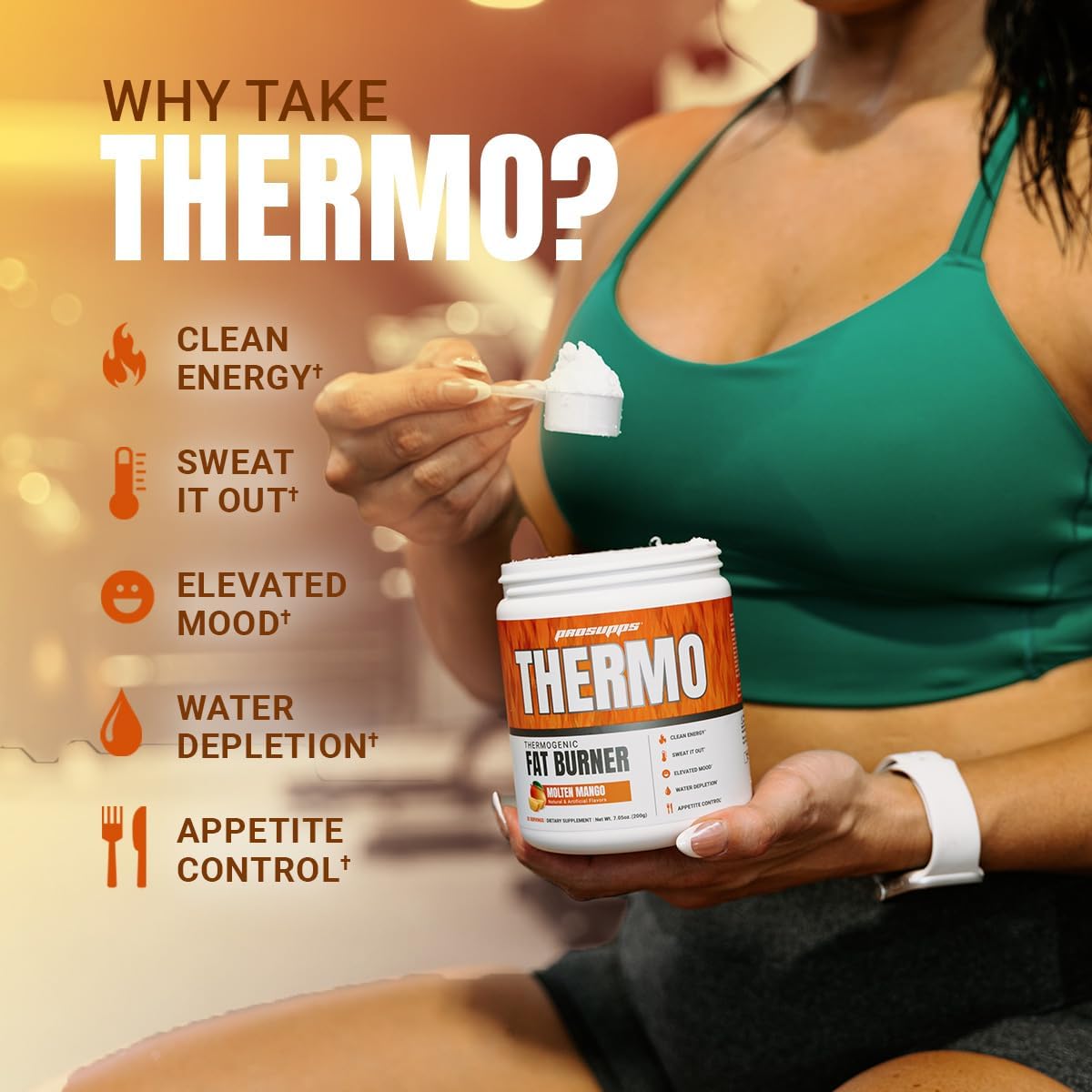 PROSUPPS Thermo Fat Burning Thermogenic Powder Molten Mango and 3000 L-Carnitine Berry - Weight Management and Pre Workout - Energy, Mood, Appetite Control