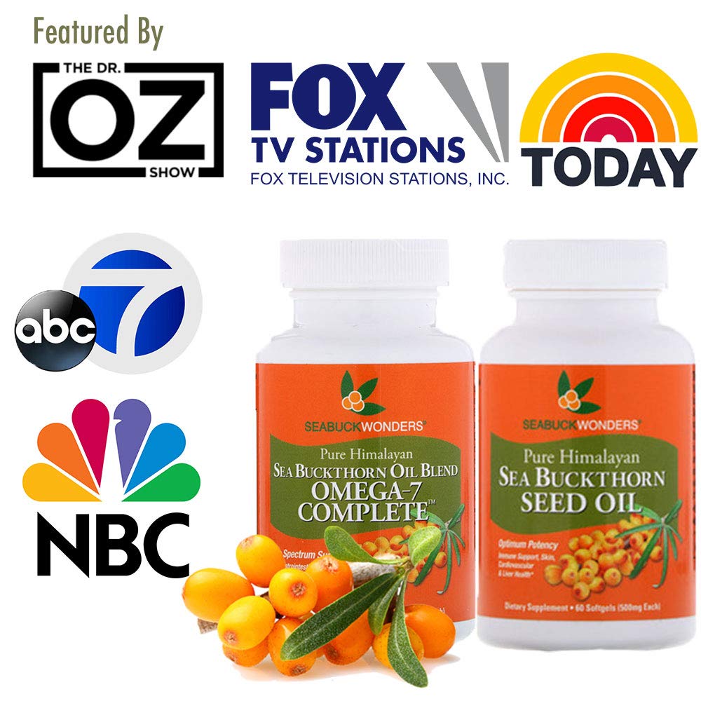 SeabuckWonders Sea Buckthorn Oil Blend, Omega-7 Complete, Max Potency, 120 Count