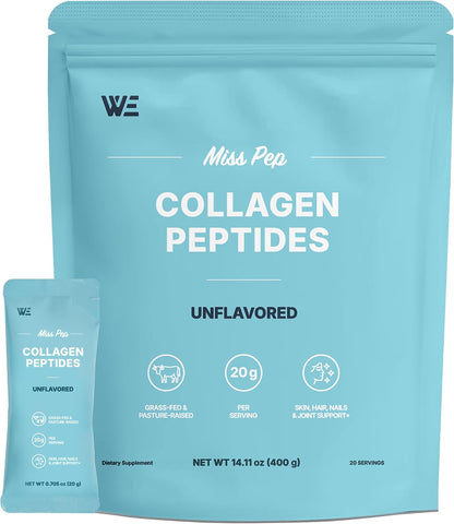 Collagen Peptides,Hydrolyzed Collagen Peptides I, III, Skin, Nails, Bone and Joint Health, Unscented, for Men and Women, 14.11 Oz