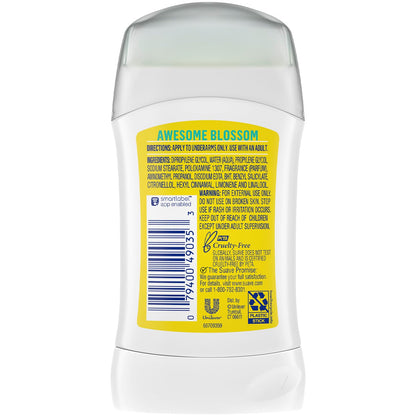 Suave Aluminum-Free Deodorant for Kids, Teen Girls & Boys, Fresh Vibes 2-Pack, 48H Protection, 1.2 Oz Ea