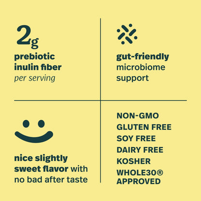 Sprout Living Organic Inulin with FOS Prebiotic Powder, Soluble Fiber for Leaky Gut, Bloating, Digestion, Feed Friendly Bacteria (Probiotics), 1 Scoop Daily, 1 lb (90 Servings)