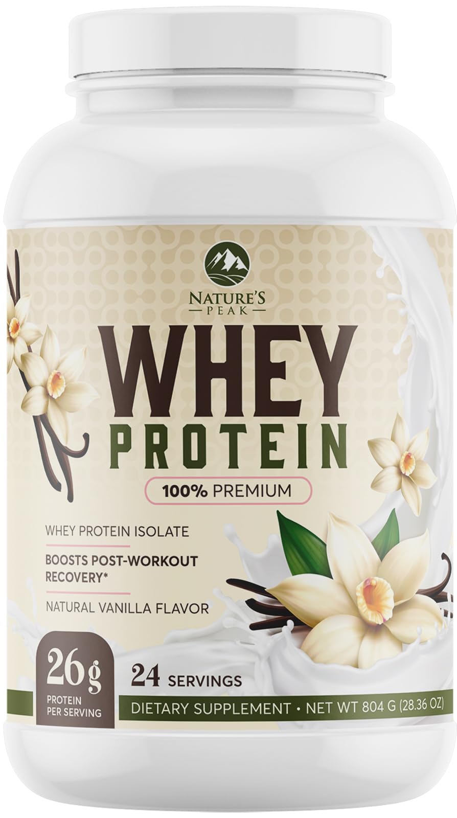 Nature's Protein Powder, 100% Whey Protein Powder Isolate, Immune Support, BCAAs