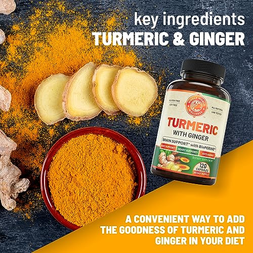 Organic Turmeric Curcumin with Ginger and Black Pepper for Max Absorption