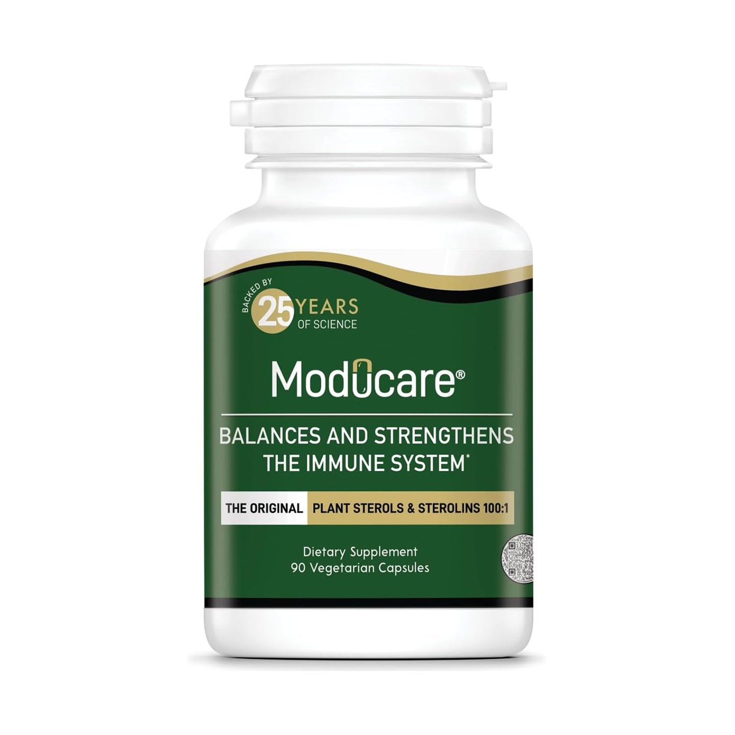 Moducare Immune Support - Plant Sterols & Sterolins for Immune System Modulation - Optimal Health Support* - Non-GMO, Gluten-Free & Dairy-Free - 180 Vegetarian Capsules (180 Servings)