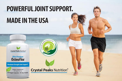 Organic Curcuminoids Osteoflex - Natural Turmeric & Bioperine for Optimal Absorption and Maximum Joint Support. 60 Capsules, 30-Day Supply
