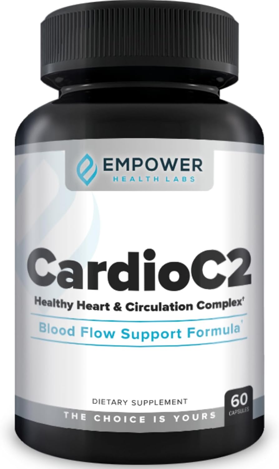CardioC2 Circulation & Energy Support – Doctor-Formulated Blend with Beet Root, Black Garlic, Hawthorn & CoQ10 – Supports Healthy Blood Flow, Energy & Clarity – 60 Capsules
