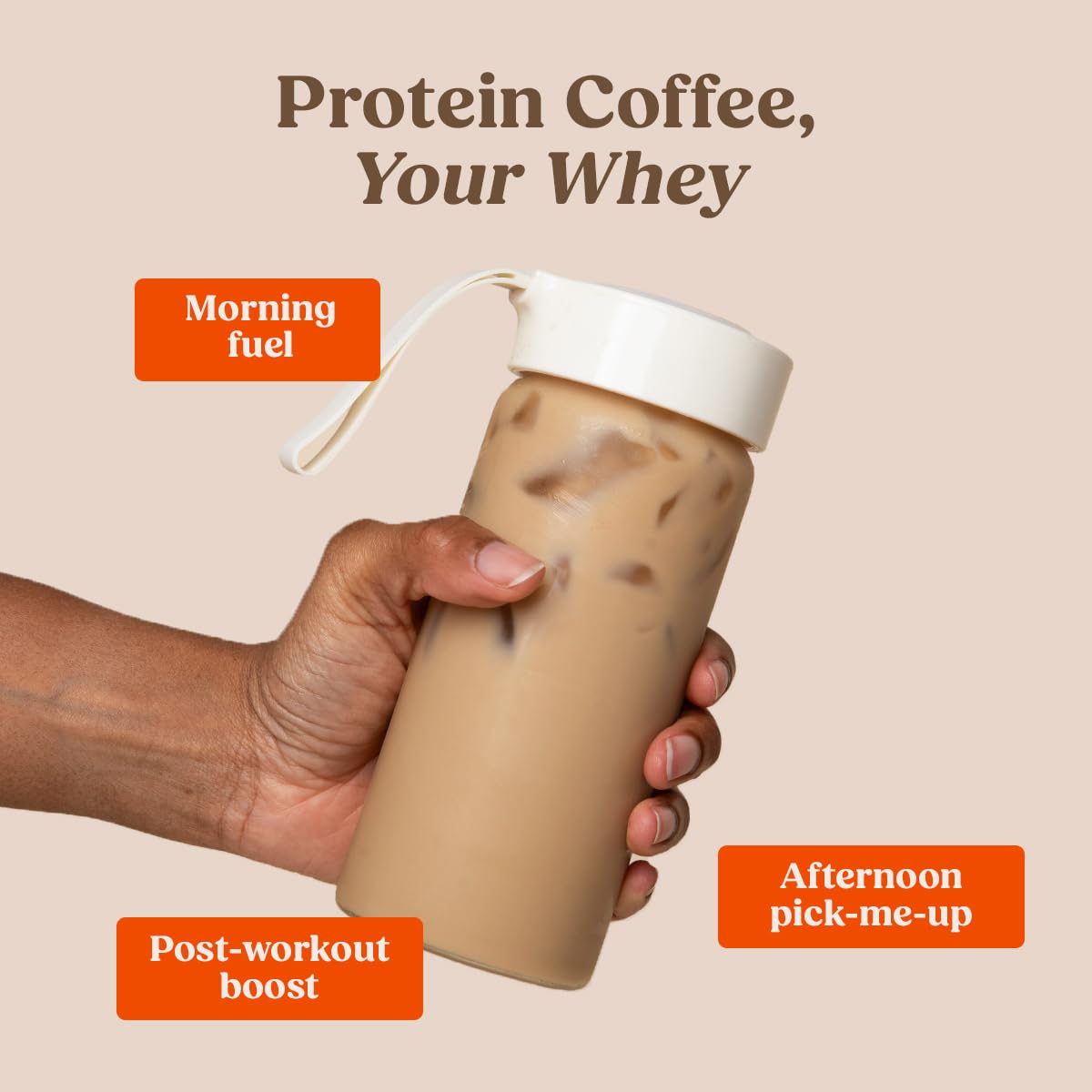 Bulletproof Iced Protein Coffee, Mocha, 12g Whey Protein + MCT Oil, 170mg Caffeine, Instant Coffee from Real Beans & Cocoa, Tested for Toxins, No Artificial Flavors & Sweeteners, 14 Servings