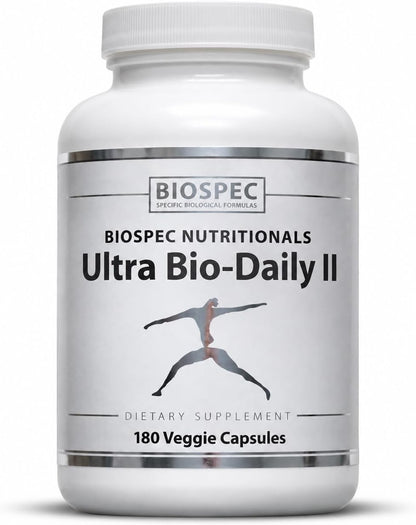 BioSpec Nutritionals Ultra Bio-Daily II – Daily Multivitamin & Mineral Supplement, Magnesium Malate, Methylated B Vitamins, Vitamin K2 MK-7, 180 Capsules