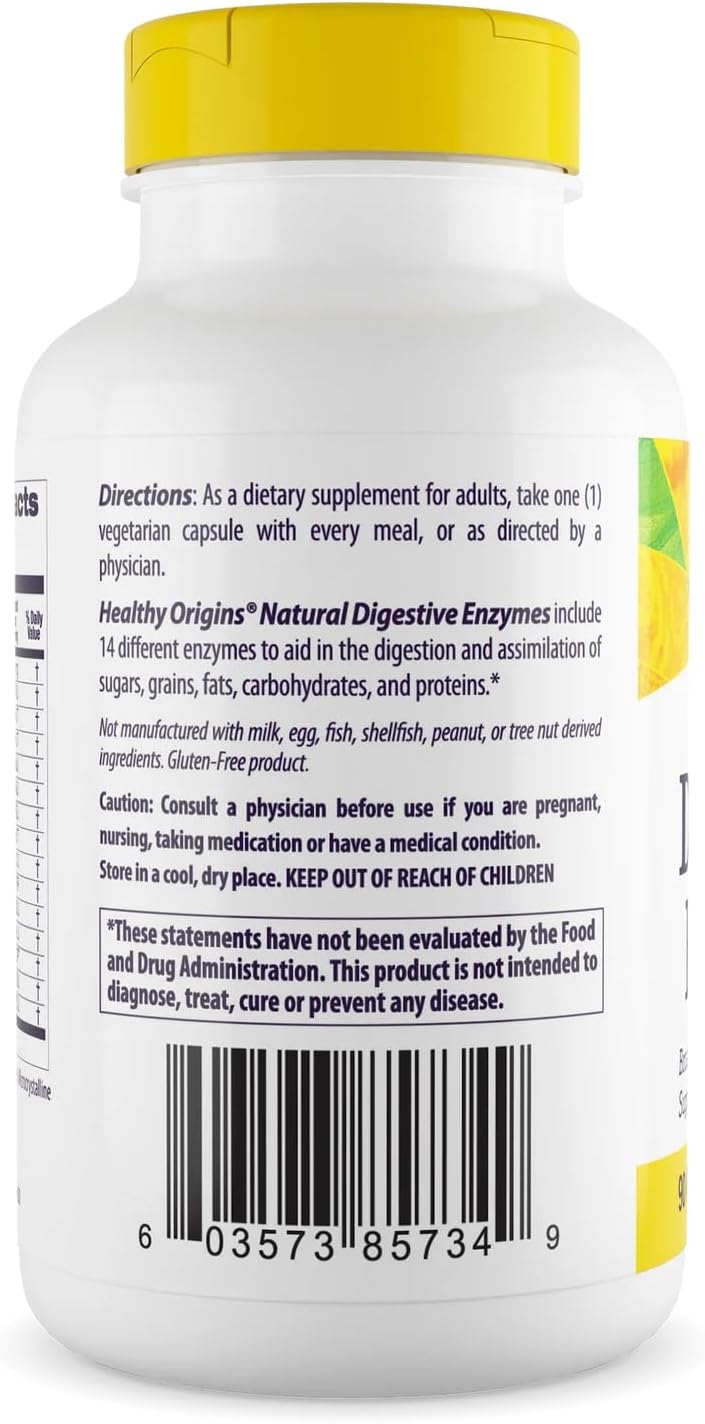 Healthy Origins Digestive Enzymes Broad Spectrum, 180 Veggie Caps