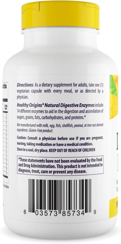 Healthy Origins Digestive Enzymes Broad Spectrum, 180 Veggie Caps