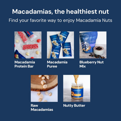 Blueprint Bryan Johnson Raw Macadamia Nuts - No Palm Oil - Keto and Low Carb Snack - No Added Sugar, Vegan, Non GMO, Keto and Paleo Friendly (4 Ounces) (Pack of 2)