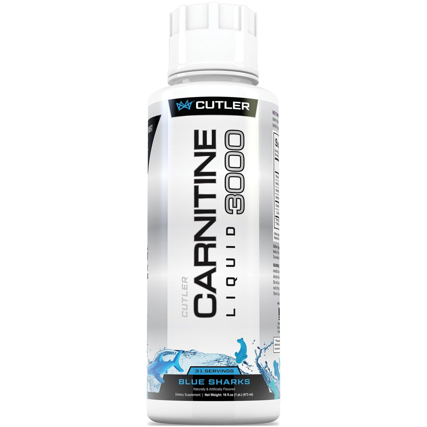 Cutler Nutrition Liquid L-Carnitine Fat Burner with Acetyl L-Carnitine | Sour Gummy Worm, 16 fl oz | Triple-Form Liquid with L-Carnitine Tartrate for Energy, Metabolism, Recovery and Workout Support