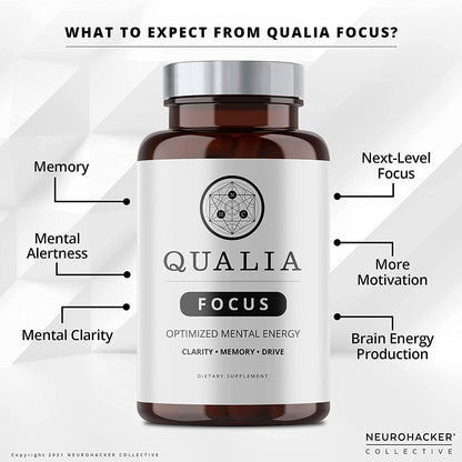 Qualia FOCUS Brain Booster Supplement | Powerful Nootropic Designed to Deliver