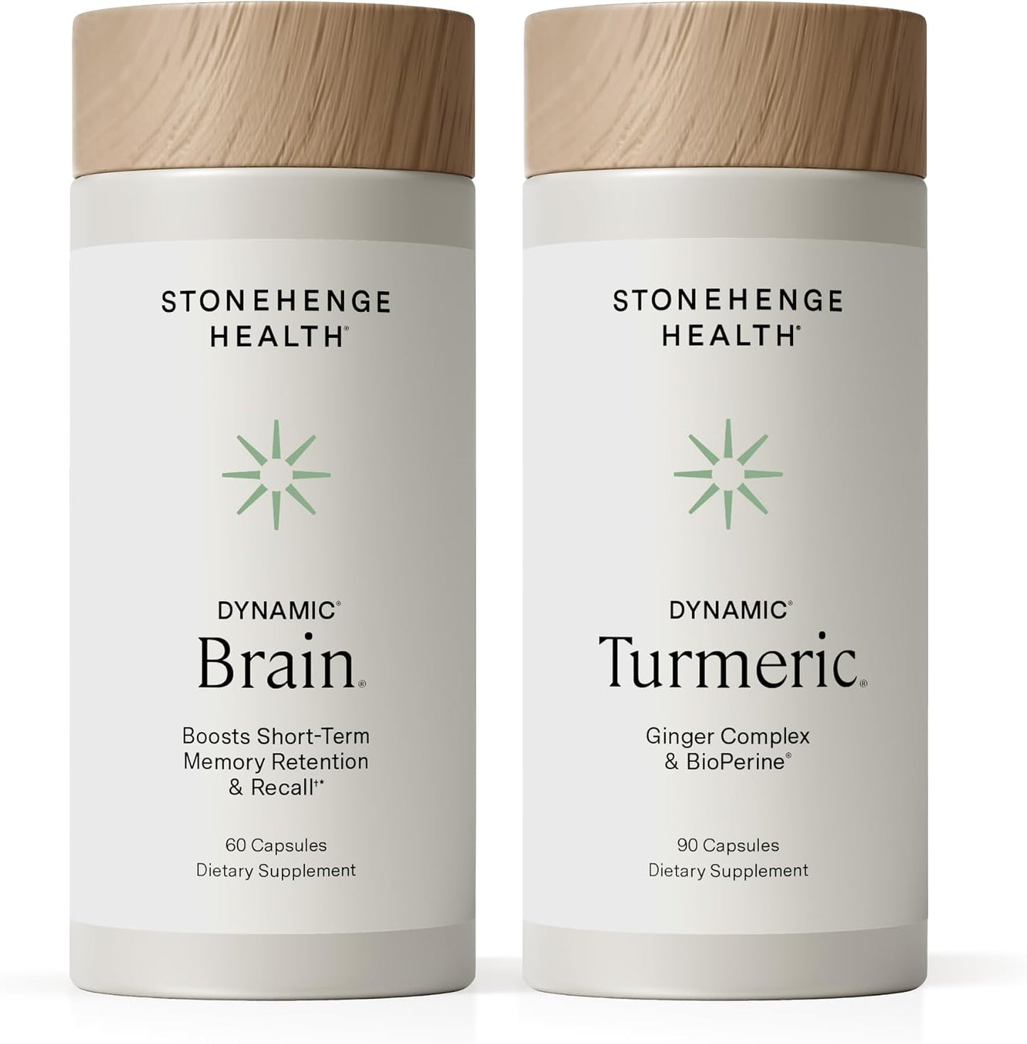 Stonehenge Health Dynamic Brain + Dynamic Turmeric Bundle Supports: Memory Acquisition, Retention, & Recall
