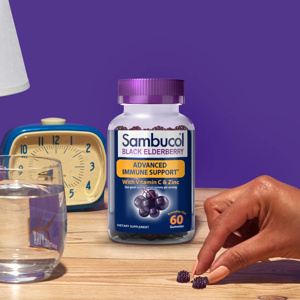 Sambucol Black Elderberry Gummies with Vitamin C & Zinc - Sambucus Elderberry