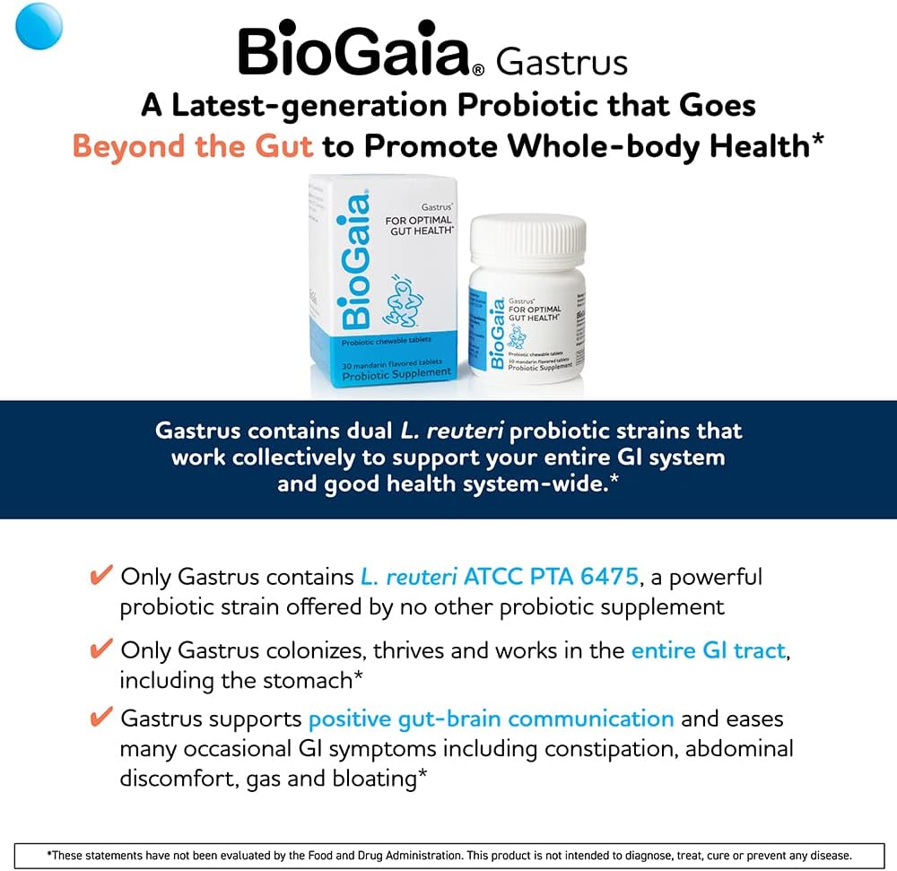 BioGaia Protectis Immune Active Kids Probiotic Gastrus Chewable Tablets Bundle