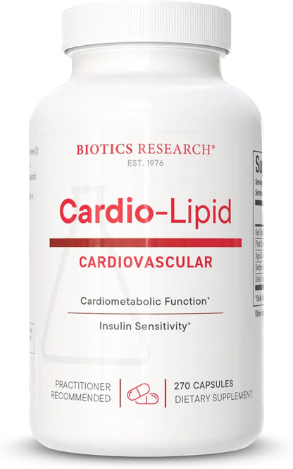 BIOTICS RESEARCH Cardio-Lipid™ - Professional-Grade Cardiovascular Support Formula - Featuring Red Yeast Rice, Phytosterols, Berberine, Garlic & Delta-Tocopherol - Formulated with Mark Houston, MD