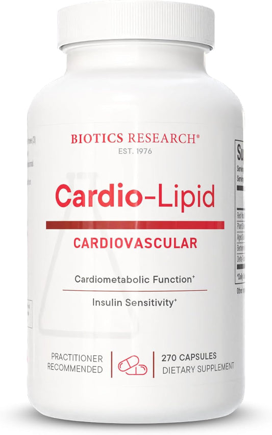 BIOTICS RESEARCH Cardio-Lipid™ - Professional-Grade Cardiovascular Support Formula - Featuring Red Yeast Rice, Phytosterols, Berberine, Garlic & Delta-Tocopherol - Formulated with Mark Houston, MD