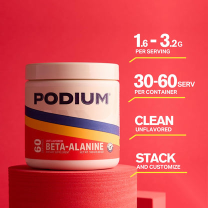 Podium Nutrition, Solos | Beta Alanine, 60 Servings, Unflavored, Boost Athletic Performance