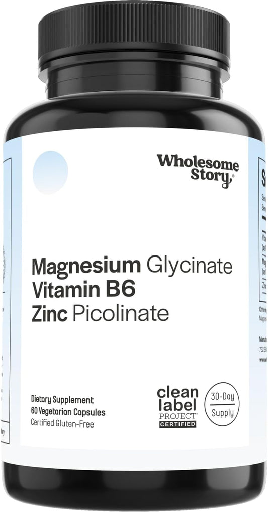 Zinc Picolinate, Magnesium Glycinate Supplements with P5P Vitamin B6 | Magnesium and Zinc Vitamin | Reproductive & Fertility Health, Hormone Balance, Immune System Support | 30 Day Supply