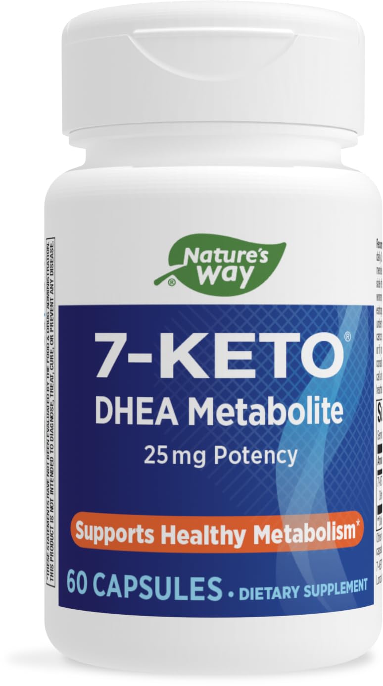 Nature's Way 7-KETO, DHEA Metabolite, Metabolism Support Supplement*, 25mg Potency