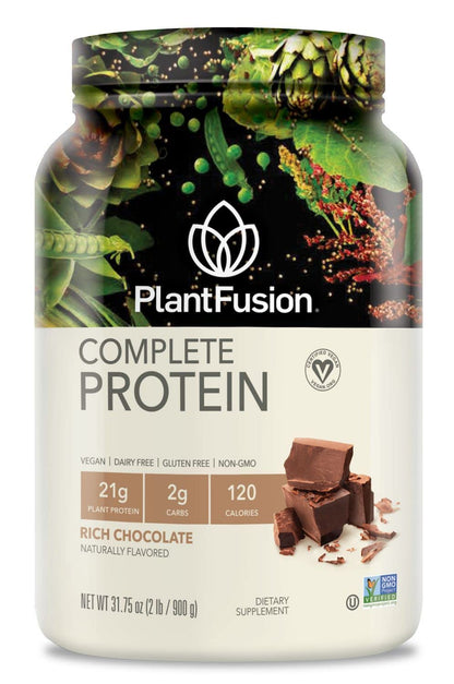 PlantFusion Complete Vegan Protein Powder - Plant Based With BCAAs, Digestive 