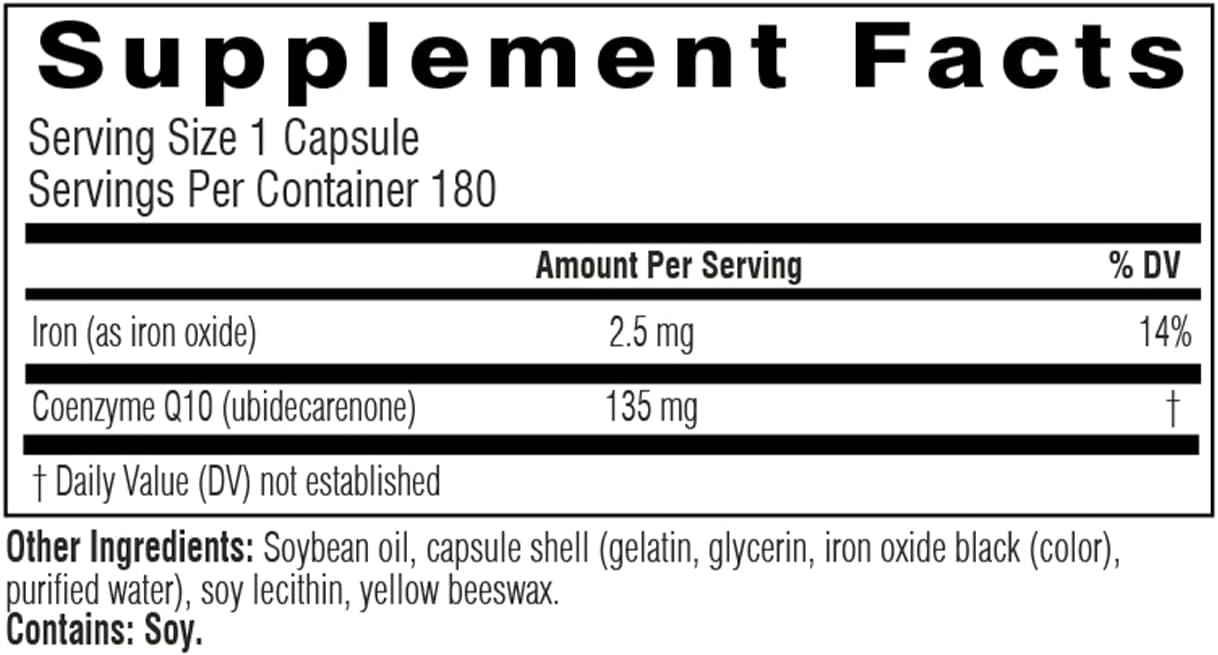 Swisse CoQ10 Supplement Co-Enzyme Q10 | 6 months Supply| Coenzyme Q10 Supports Heart Health and Ubiquinol Cellular Energy Production | CQ10 Antioxidant Support| Co Q 10 Supplement 135mg | 180 Softgels