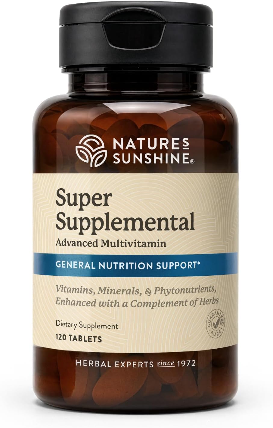 Nature's Sunshine Super Supplemental: Complete Multivitamin with Minerals, Antioxidants & More for Nutritional Gaps, Overall Health, Immune & Energy Support. 120 Tabs