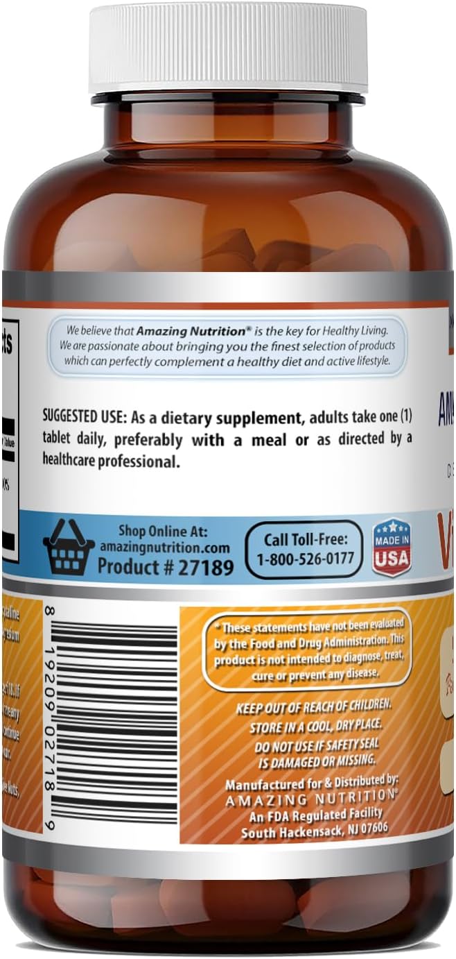 Amazing Formulas Vitamin B6 Pyridoxine 50mg 250 Tablets Supplement | Non GMO | Gluten Free | Made in USA