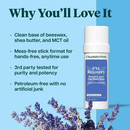 Charlotte's Web Evening Recovery Muscle & Joint Relief Stick 1oz