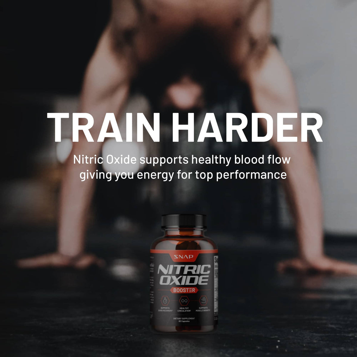 Snap Supplements Nitric Oxide Booster, Performance Formula for Stamina & Endurance
