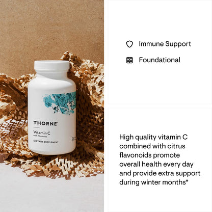 THORNE Vitamin C - Blend of Vitamin C and Citrus Bioflavonoids from Oranges - Support