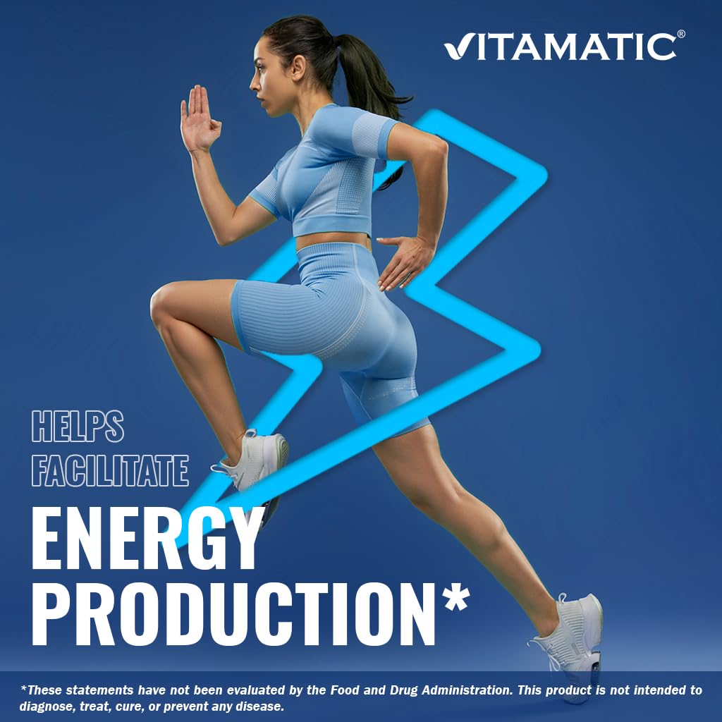 Vitamatic Folic Acid, Vitamin B12 & B6 – 180 Fast Dissolve Tablets Heart Health, Energy Production & Red Blood Cell Support