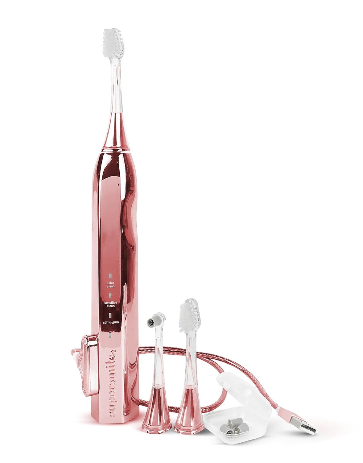 Supersmile Zina45 Sonic Pulse Toothbrush, Rose Gold, Rechargeable